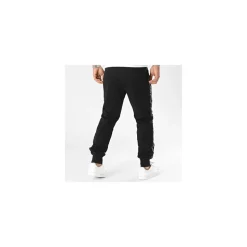 Trendy Tape Jogging Pants Black