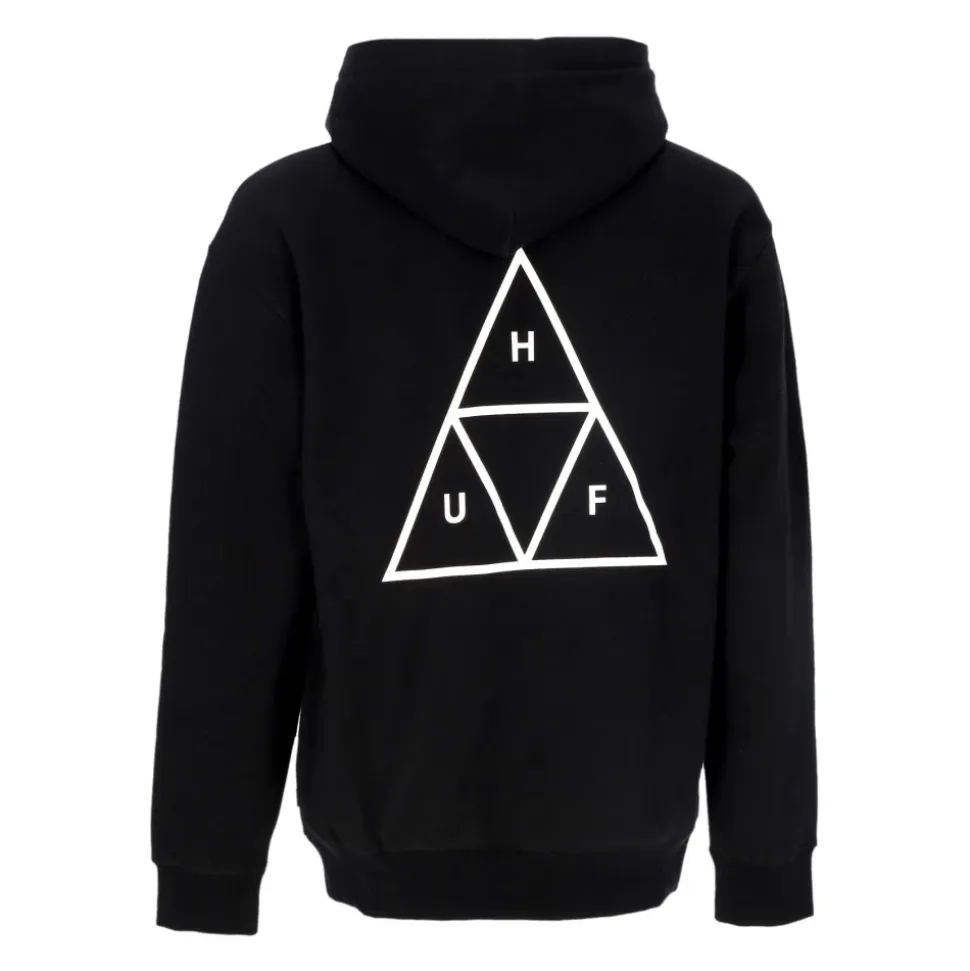 Triple Triangle Long Sleeve Hoodie Black