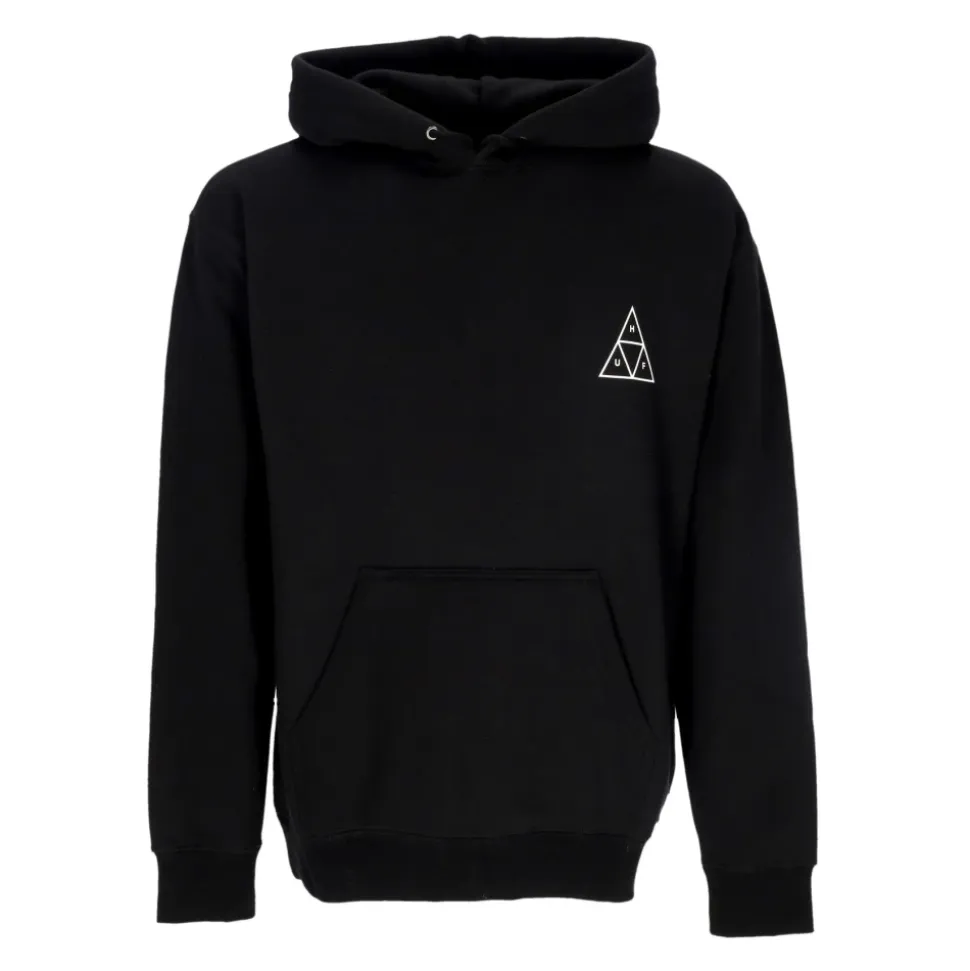 Triple Triangle Long Sleeve Hoodie Black