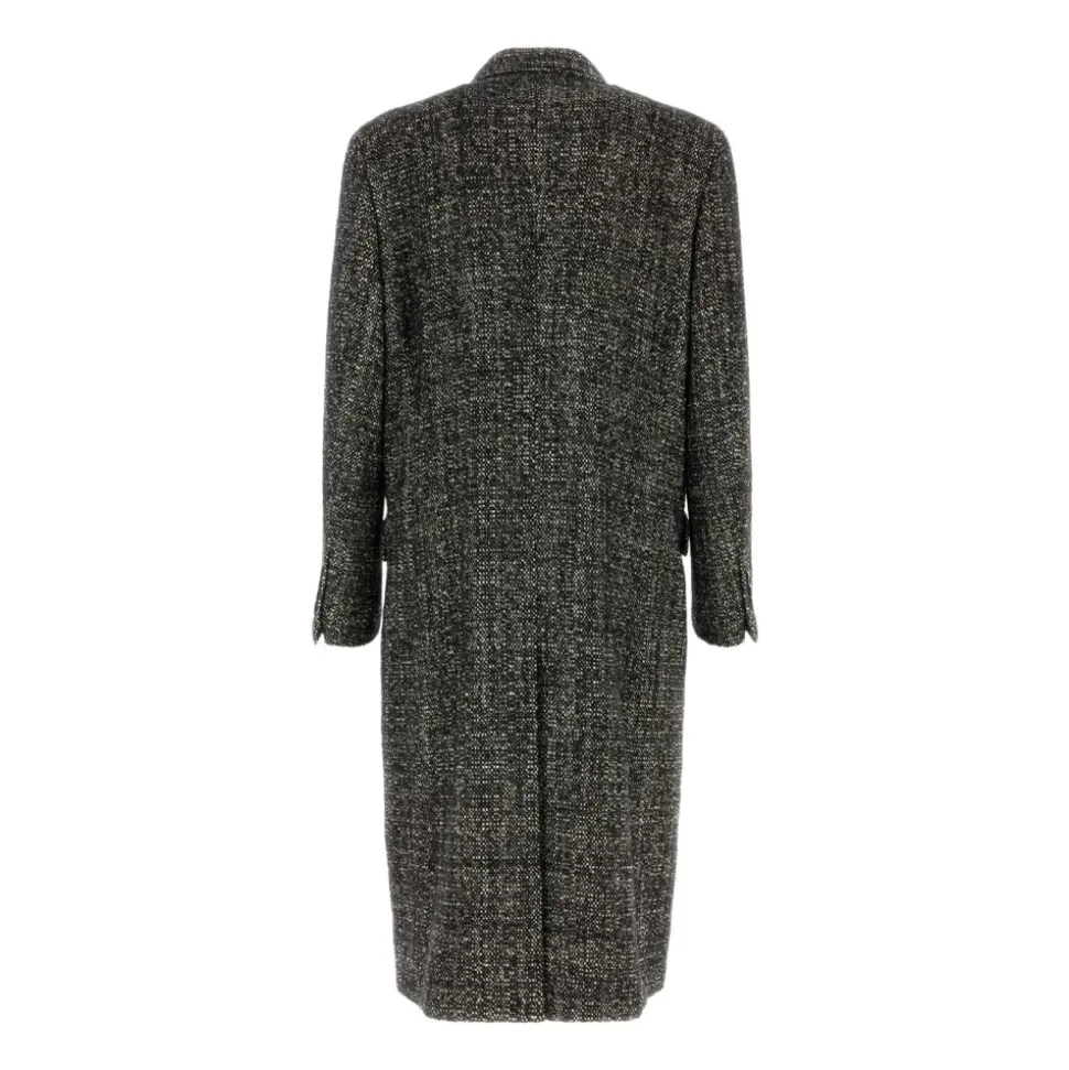 Two-tone Wool Blend Coat