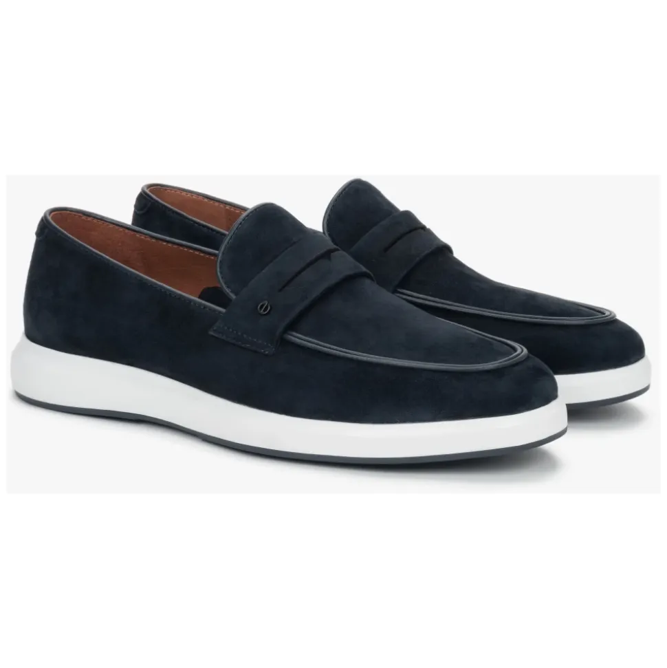 Velour Loafers on a Flexible Sole