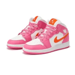 Vibrant Mid Pinksicle Safety Orange Shoes