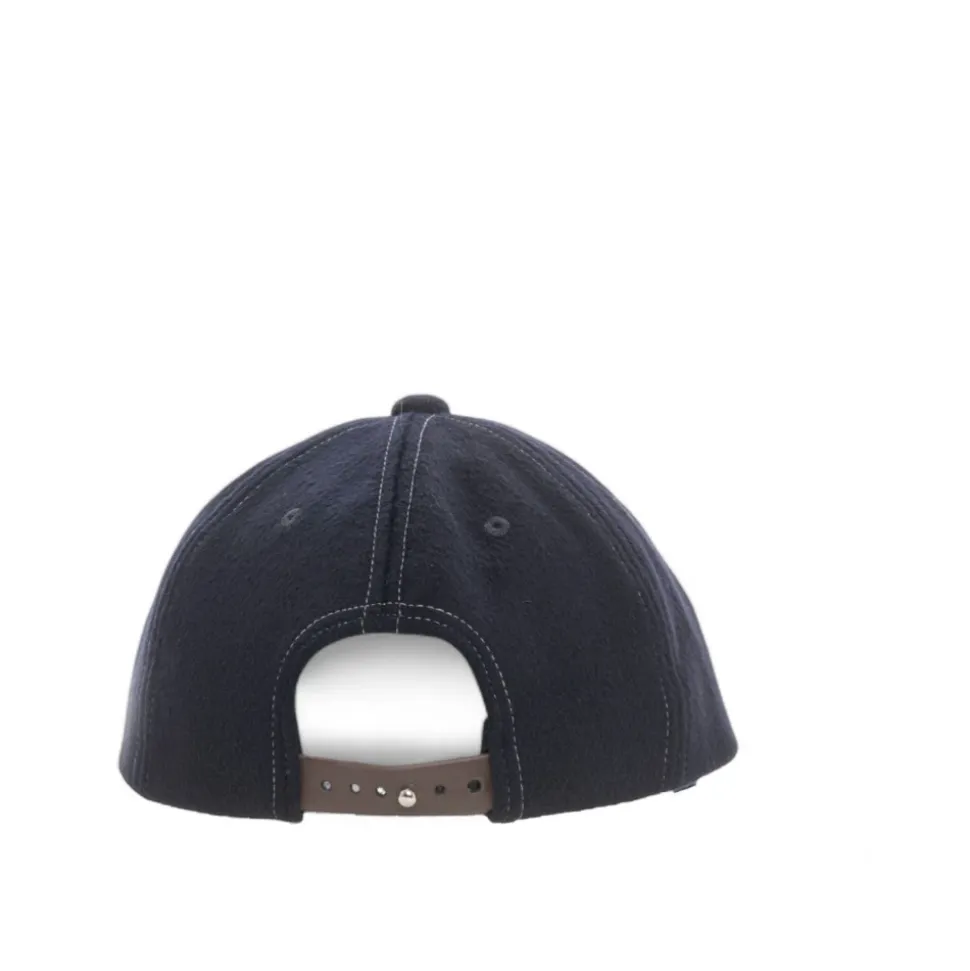 Virgin-wool Baseball Cap with Embroidered Logo
