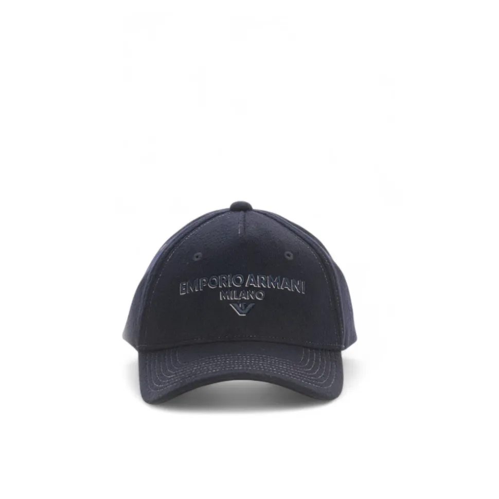 Virgin-wool Baseball Cap with Embroidered Logo