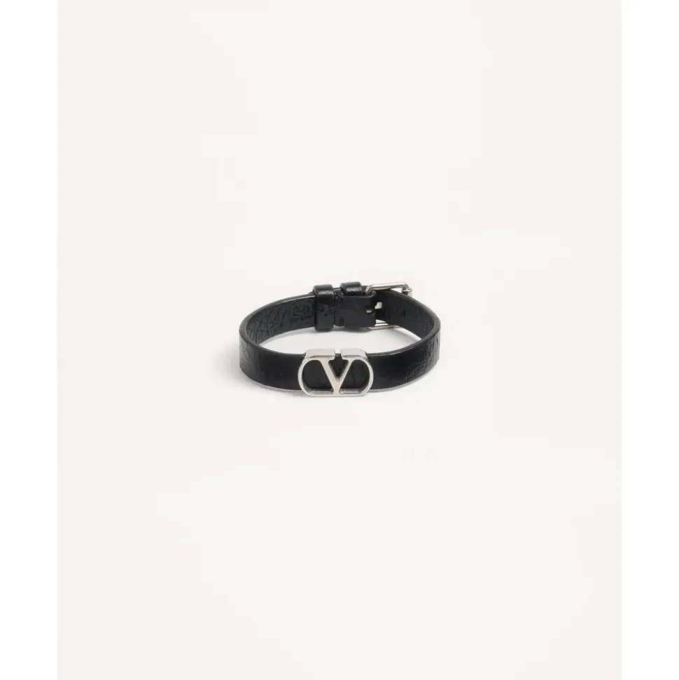 VLogo Leather Bracelet