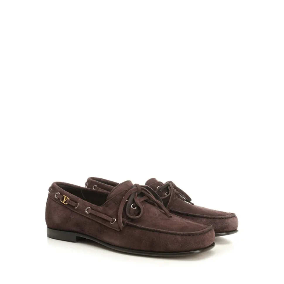 VLogo Signature Suede Loafers