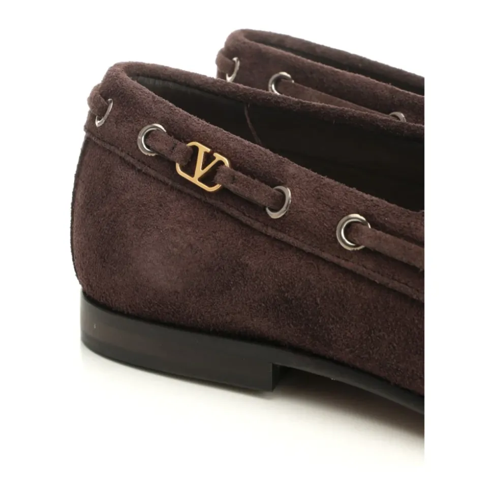 VLogo Signature Suede Loafers