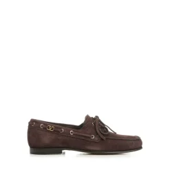 VLogo Signature Suede Loafers