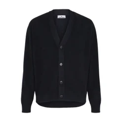 V-neck Cardigan with Buttons and Ribbed Trims