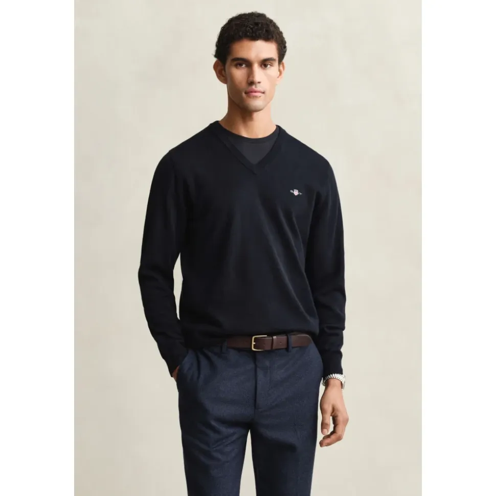 V-neck Cotton Sweater