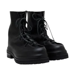Washed Leather Lace-up Marathon Boot