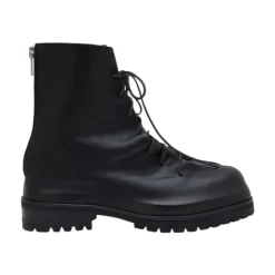 Washed Leather Lace-up Marathon Boot