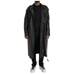 Waterproof Leather Trench Coat Jacket