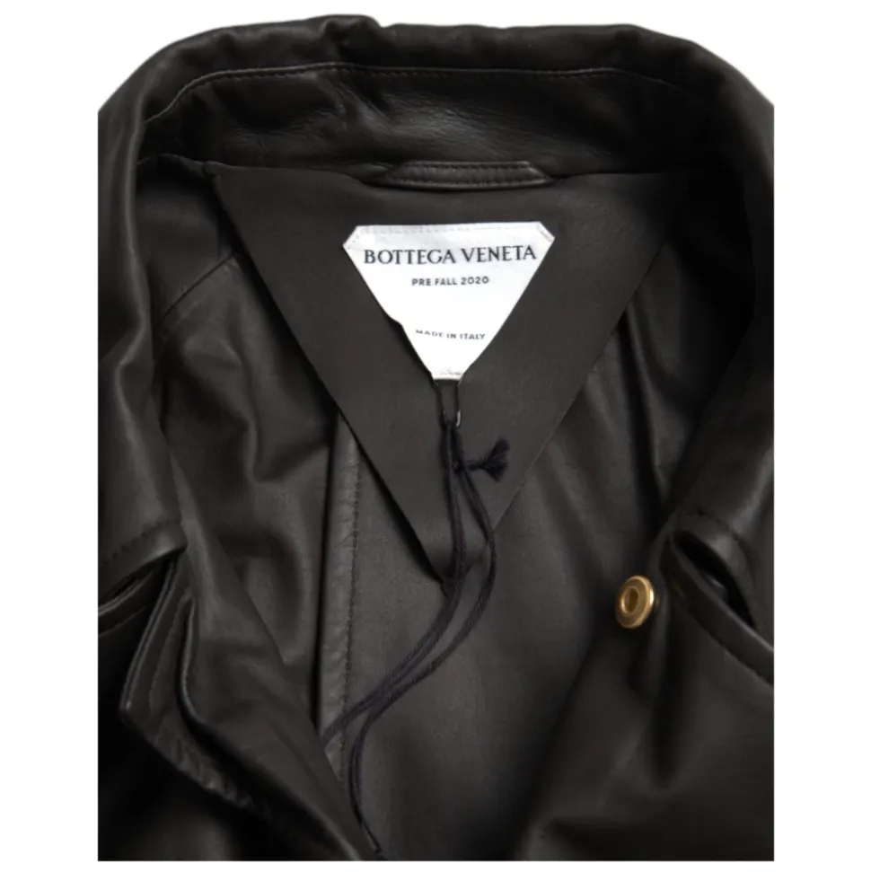 Waterproof Leather Trench Coat Jacket