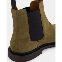 Waxed-Suede Chelsea Boots