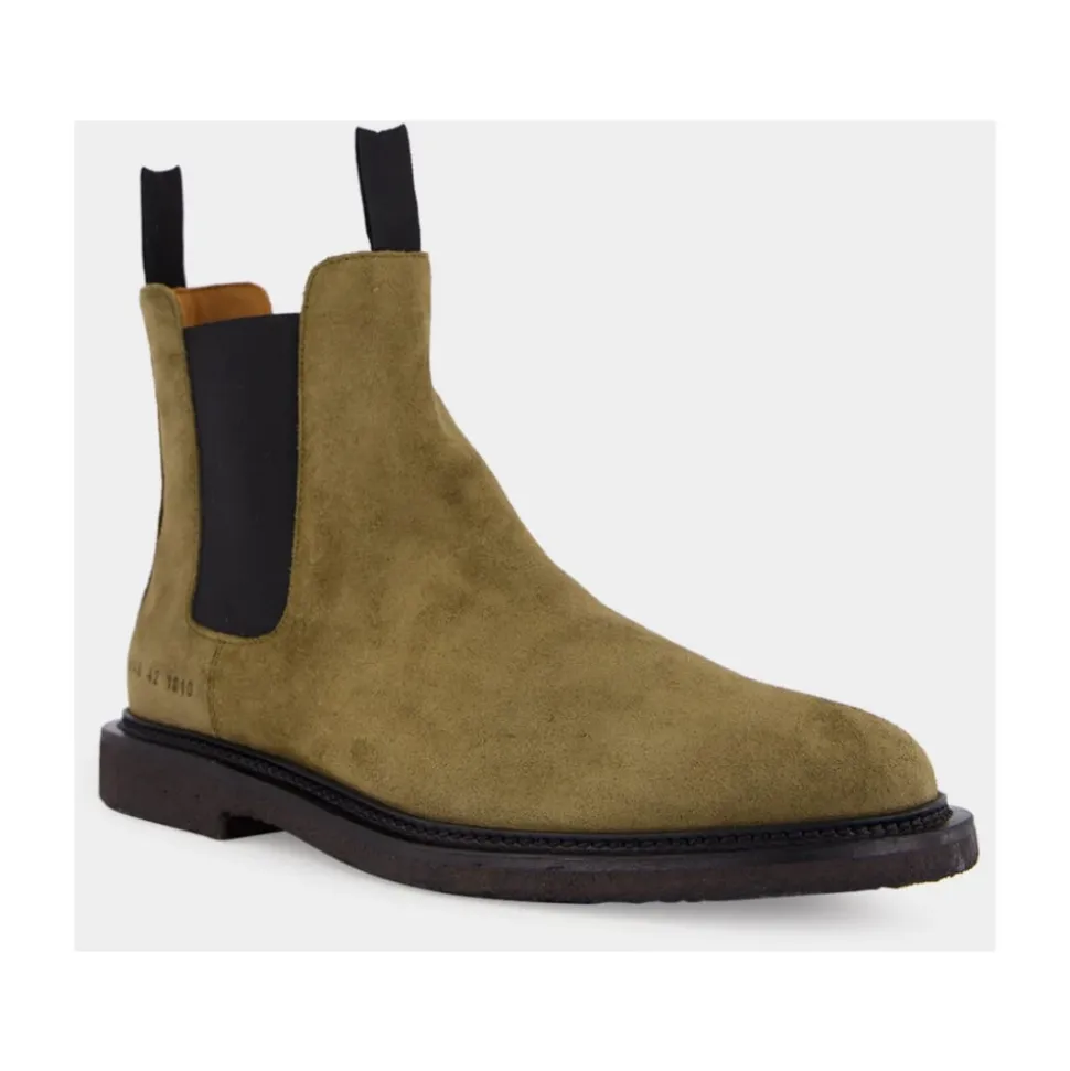 Waxed-Suede Chelsea Boots