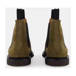Waxed-Suede Chelsea Boots