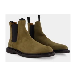 Waxed-Suede Chelsea Boots