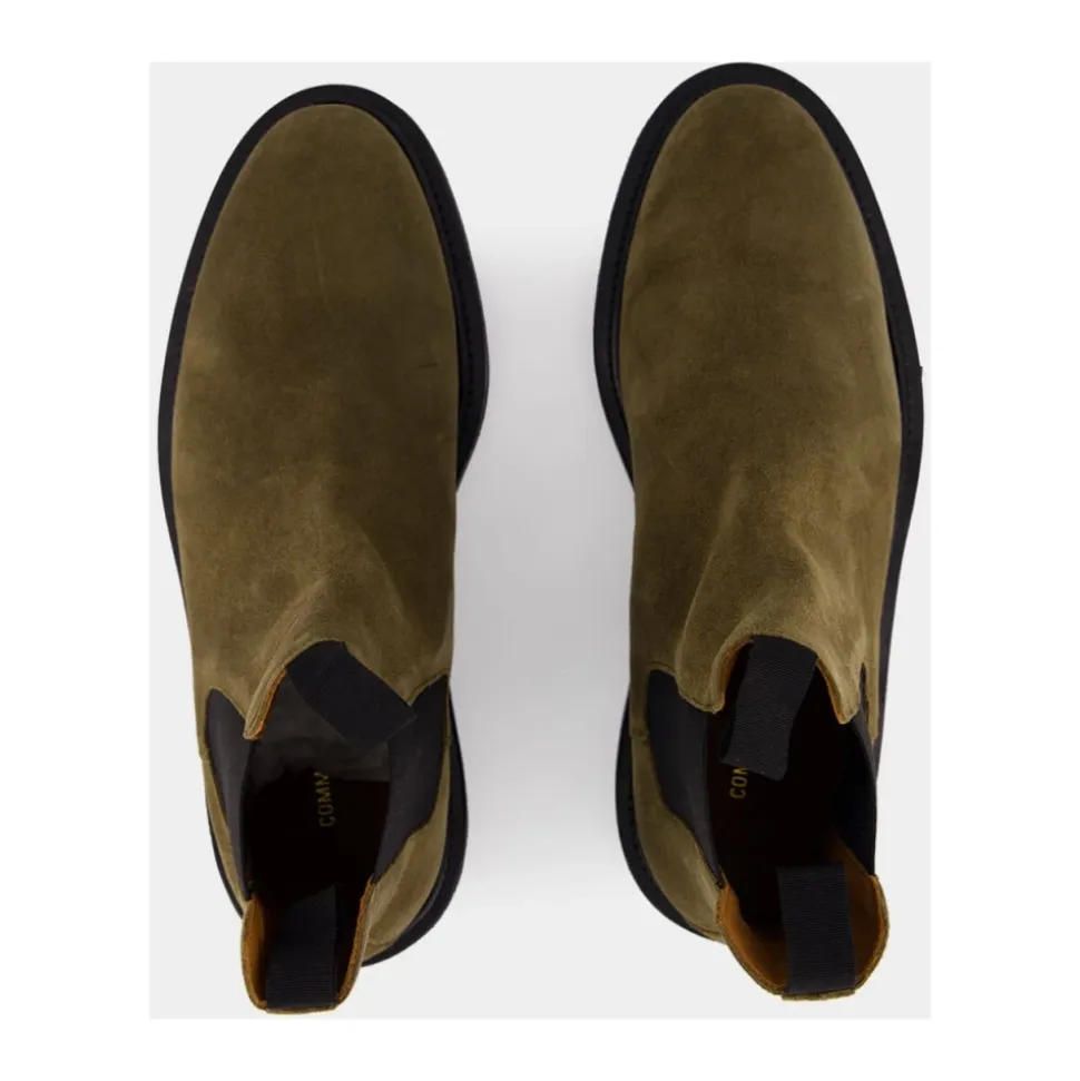 Waxed-Suede Chelsea Boots