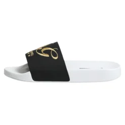 White Black Leather Sandals Beachwear Shoes