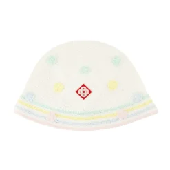White Crochet Bucket Hat - Cotton