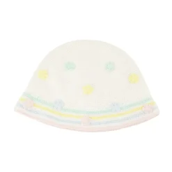 White Crochet Bucket Hat - Cotton