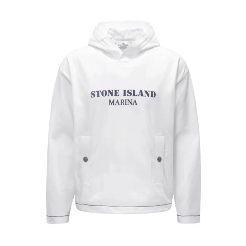 White Hooded Sweatshirt 'Marina'