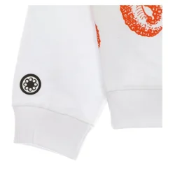 White Hooded Sweatshirt Men Outline