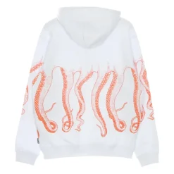 White Hooded Sweatshirt Men Outline