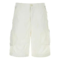 White Nylon Bermuda Shorts