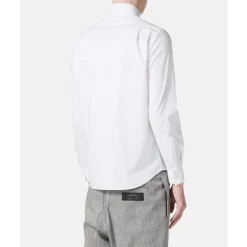 White Slim Fit Long Sleeve Shirt