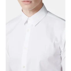 White Slim Fit Long Sleeve Shirt