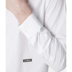 White Slim Fit Long Sleeve Shirt