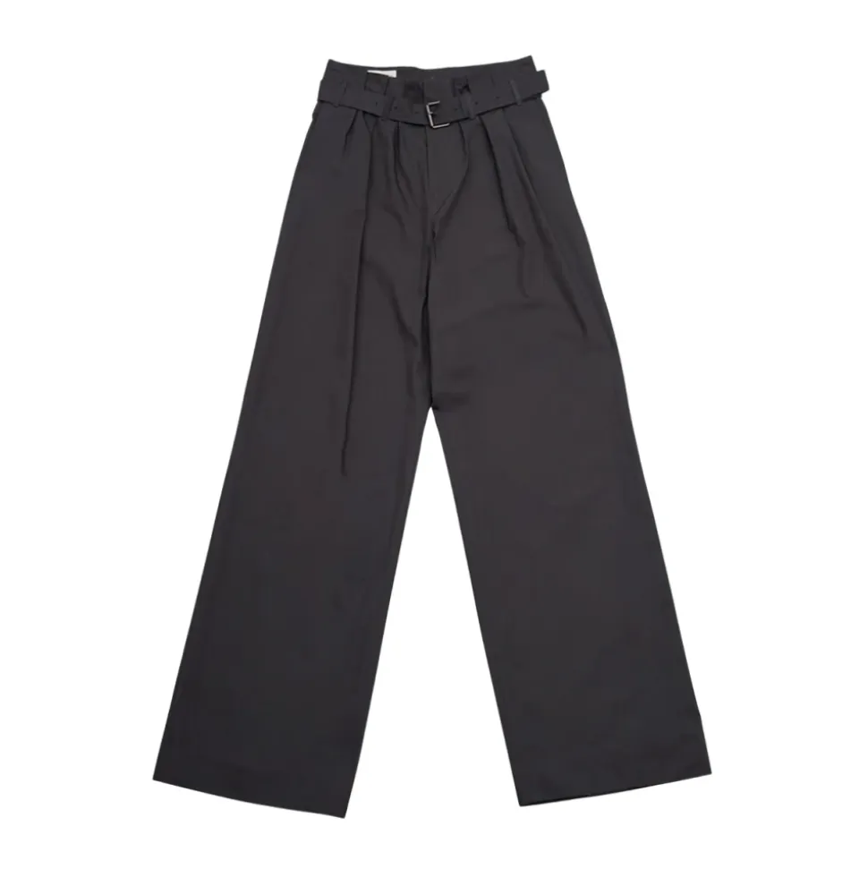 Wide Cotton Poplin Pants