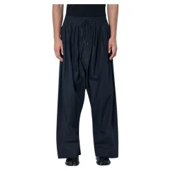 Wide-Leg Drawstring Trousers