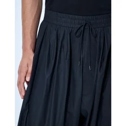 Wide-Leg Drawstring Trousers