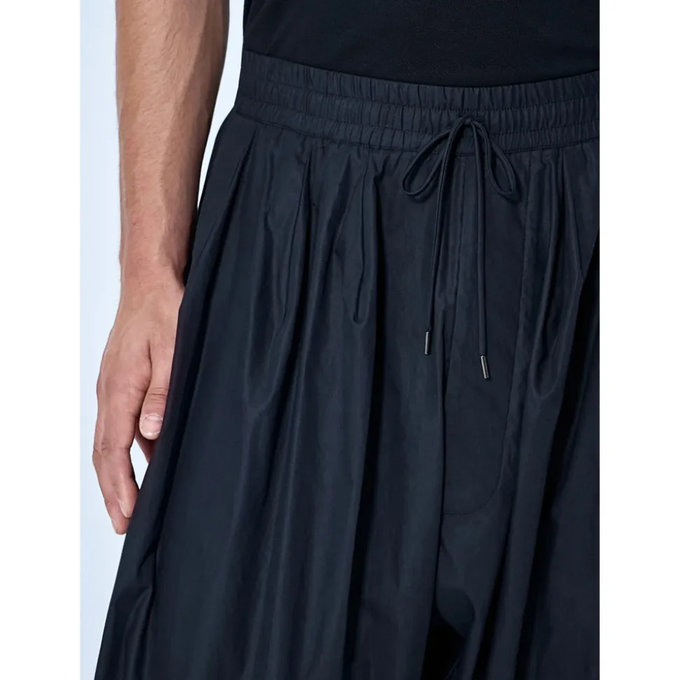 Wide-Leg Drawstring Trousers