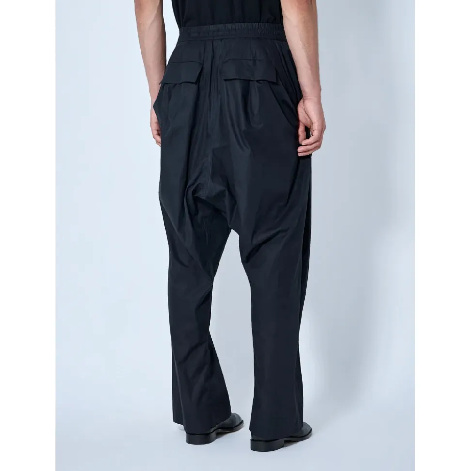Wide-Leg Drawstring Trousers