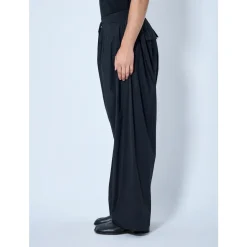 Wide-Leg Drawstring Trousers