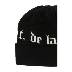 Wool Beanie With Logo Intarsia
