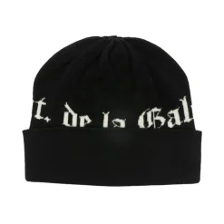 Wool Beanie With Logo Intarsia