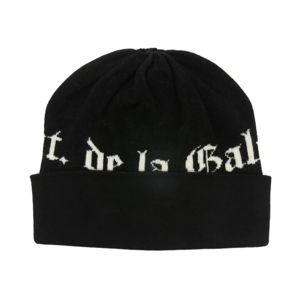 Wool Beanie With Logo Intarsia