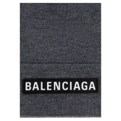 Wool Beanie with Logo Patch