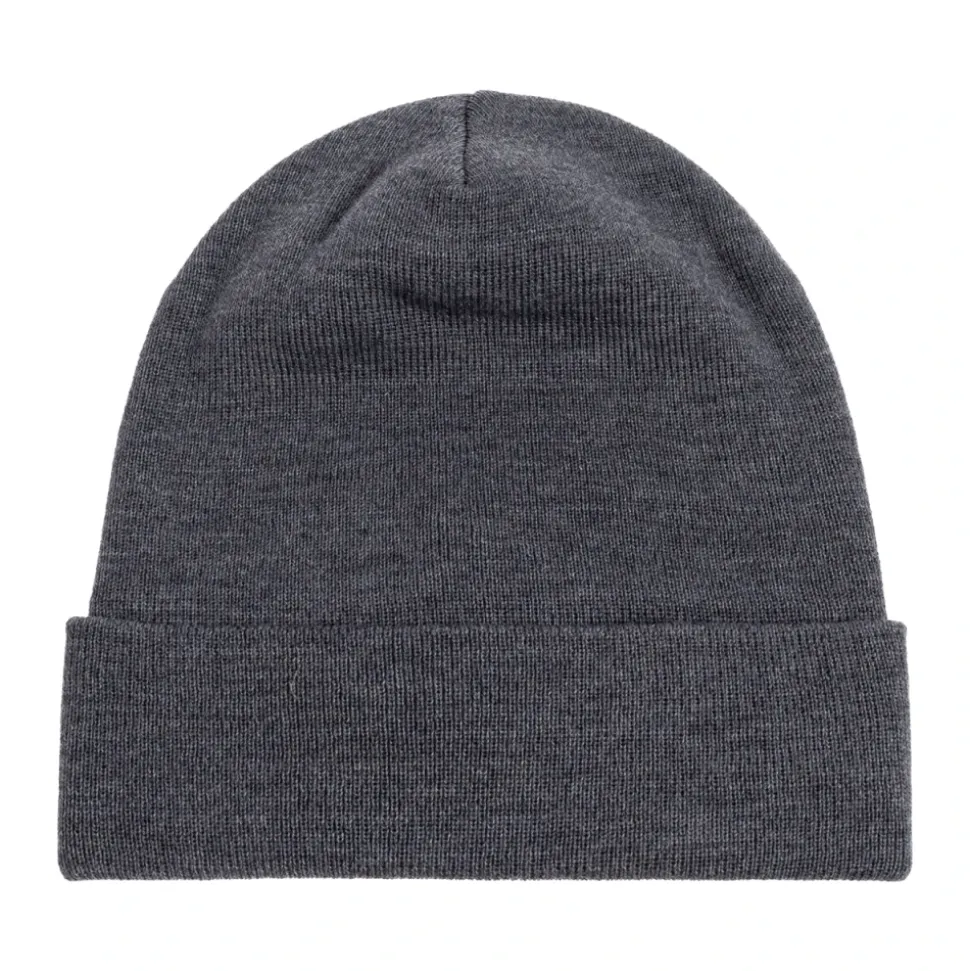 Wool Beanie with Logo Patch