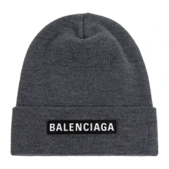 Wool Beanie with Logo Patch