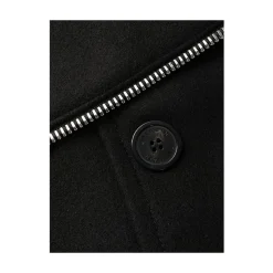 Wool Blend Double-Breasted Coat
