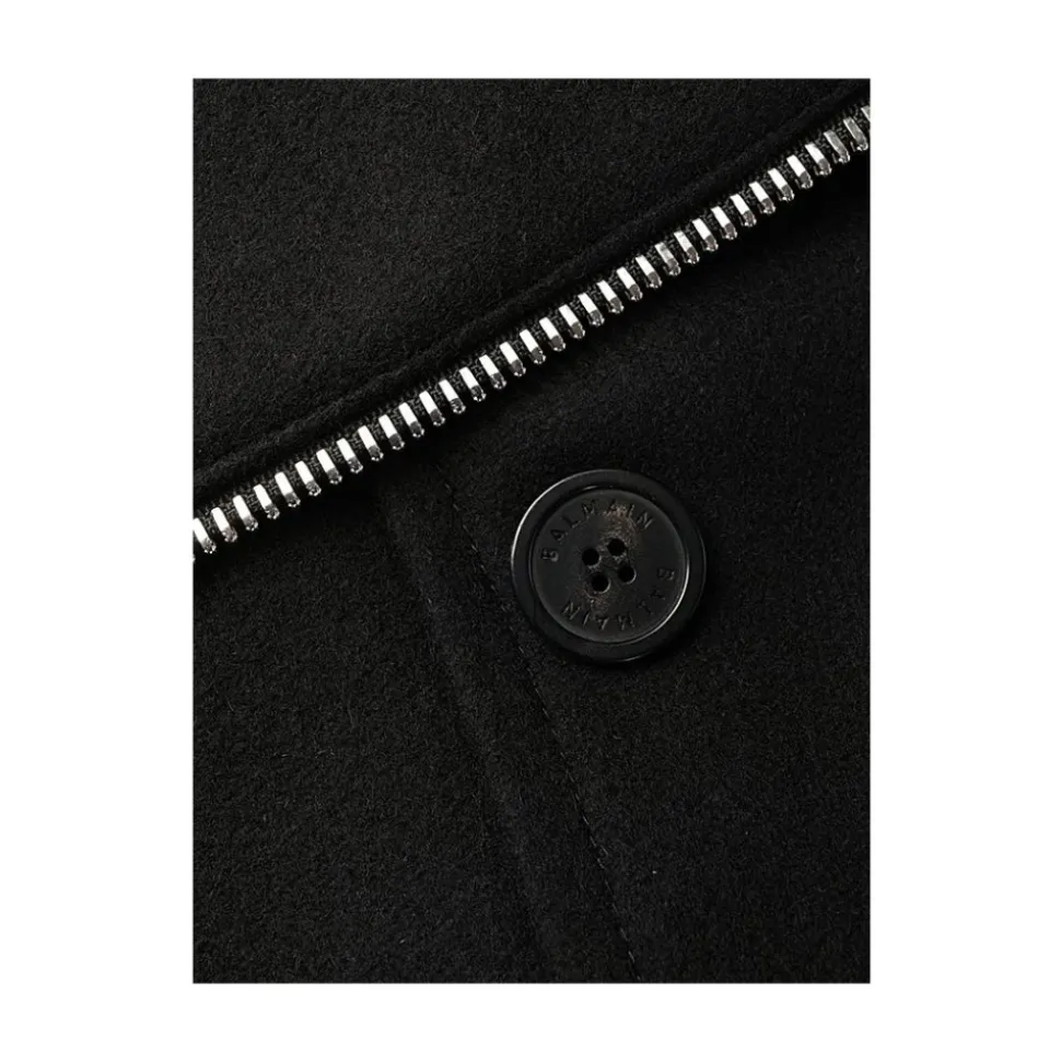Wool Blend Double-Breasted Coat