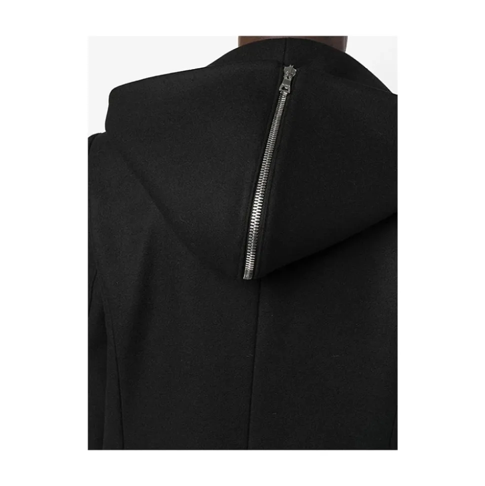 Wool Blend Double-Breasted Coat