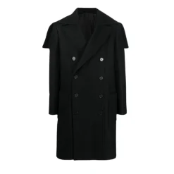 Wool Blend Double-Breasted Coat