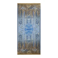 Wool-blend Scarf with Degradé Animal Motif